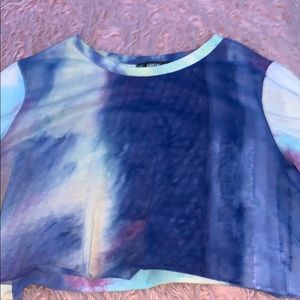 tie dye shein crop top